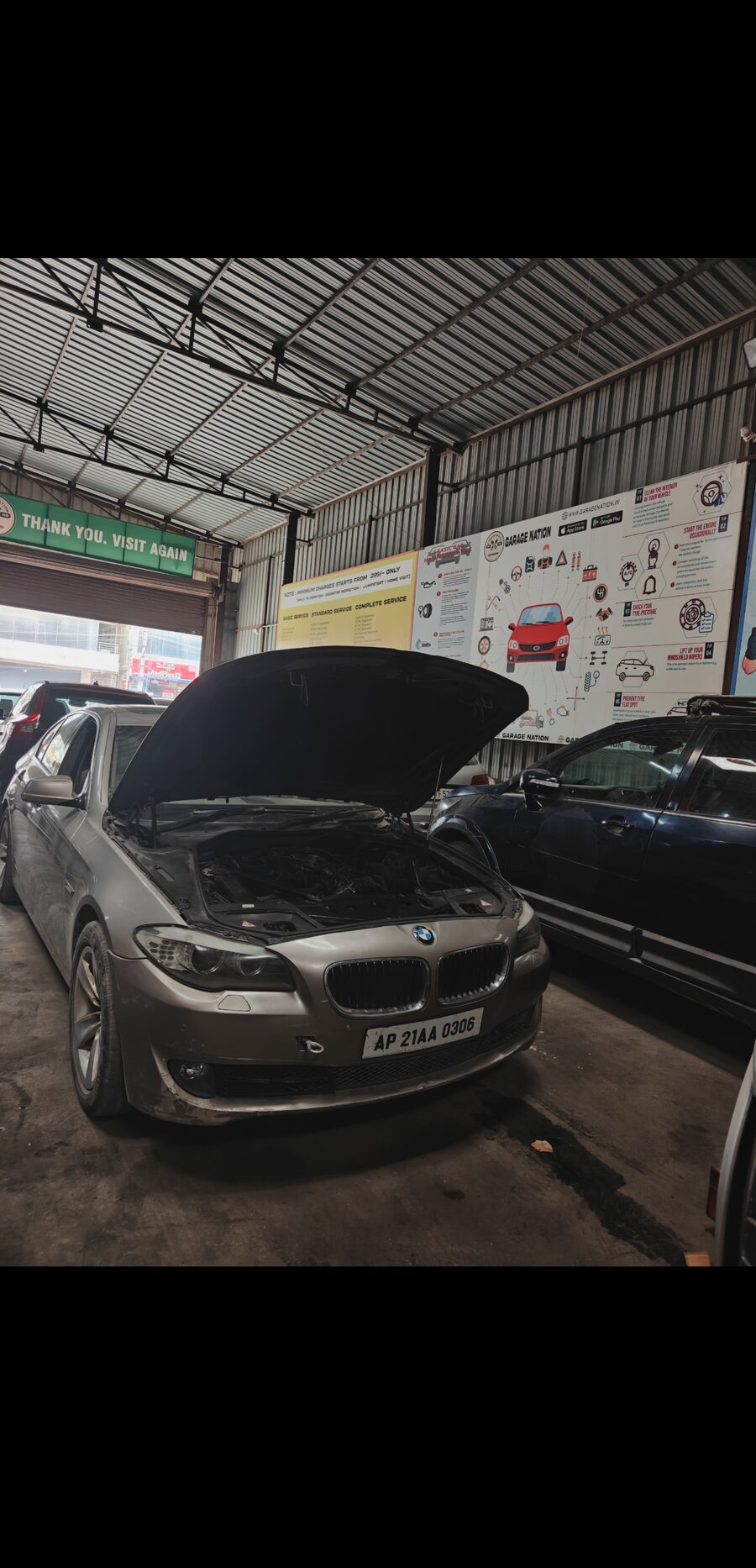 Premium car under service at MPS KPHB Hyderabad workshop
